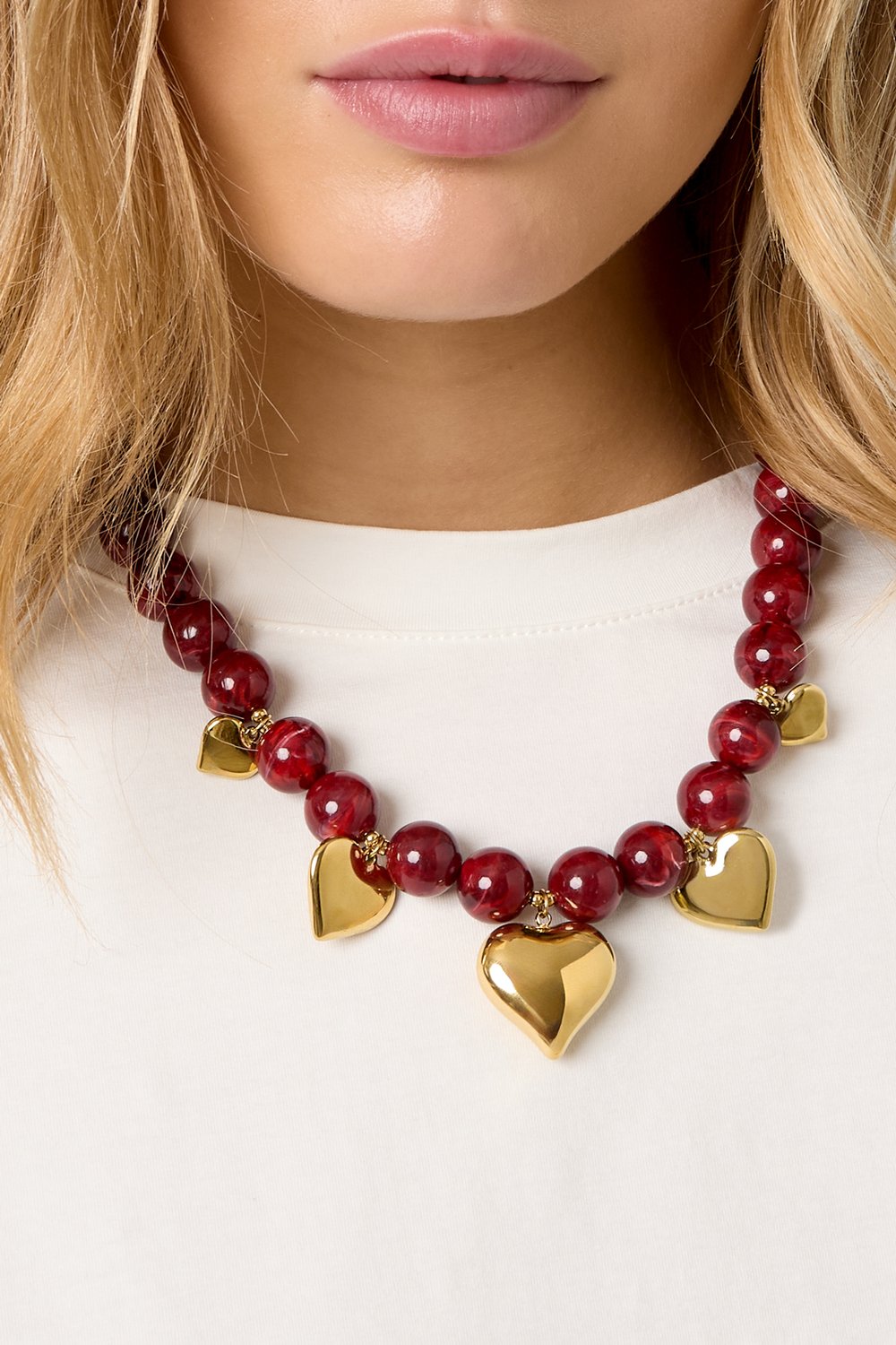 Acrylic Beaded Necklaces Heart Casual Daily Ethnic Series Women's jewelry h5Picture3